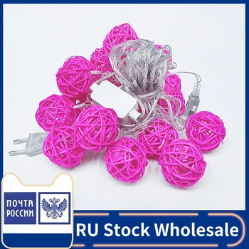 

RU Stock Wholesale Fairy String Light Lamp Christmas LED Lighting Strings Decoration 5M Outdoor Garden Wedding Party Ornaments