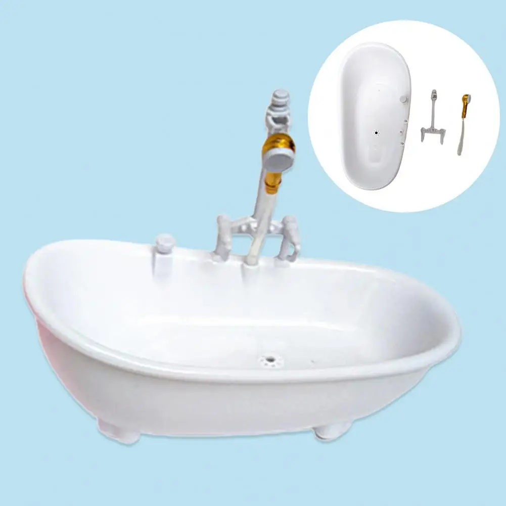 Lightweight Fashion Electric Dollhouse Shower Tub Long Service Life Doll Bath Tub Fine Workmanship for Entertainment