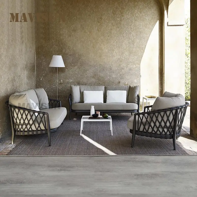 Relaxing Chair All Sofas Chairs Rattan Furniture For Garden Patio Courtyard Creative Northern European Outdoor Sofa