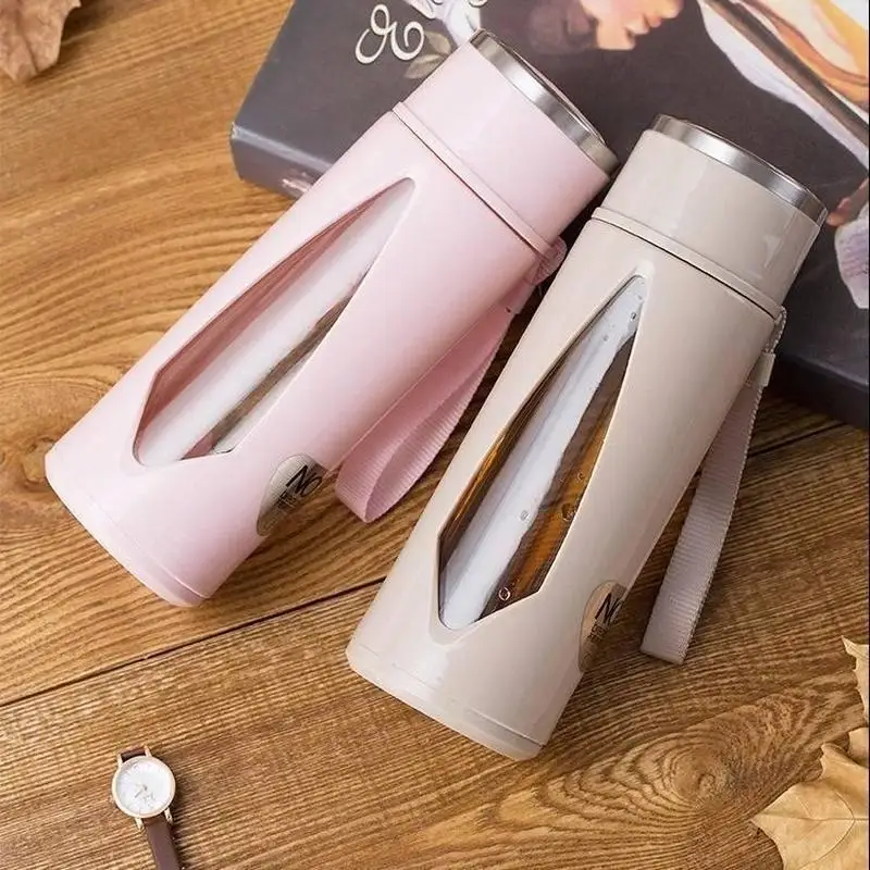 Двухслойная стеклянная чашка для офиса домашняя питья креативная ручная