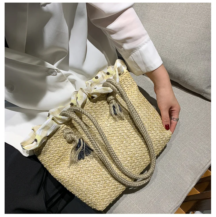 Sac bandoulière femme en paille