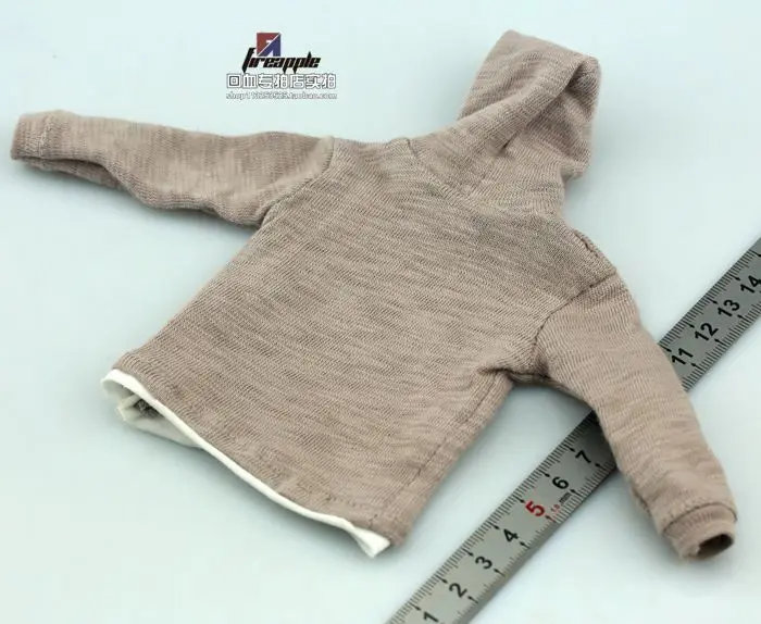 1/6 масштабная серая толстовка с капюшоном, свитер из двух частей, аксессуары для одежды для 12 дюймового мужского тела - Цвет: 3