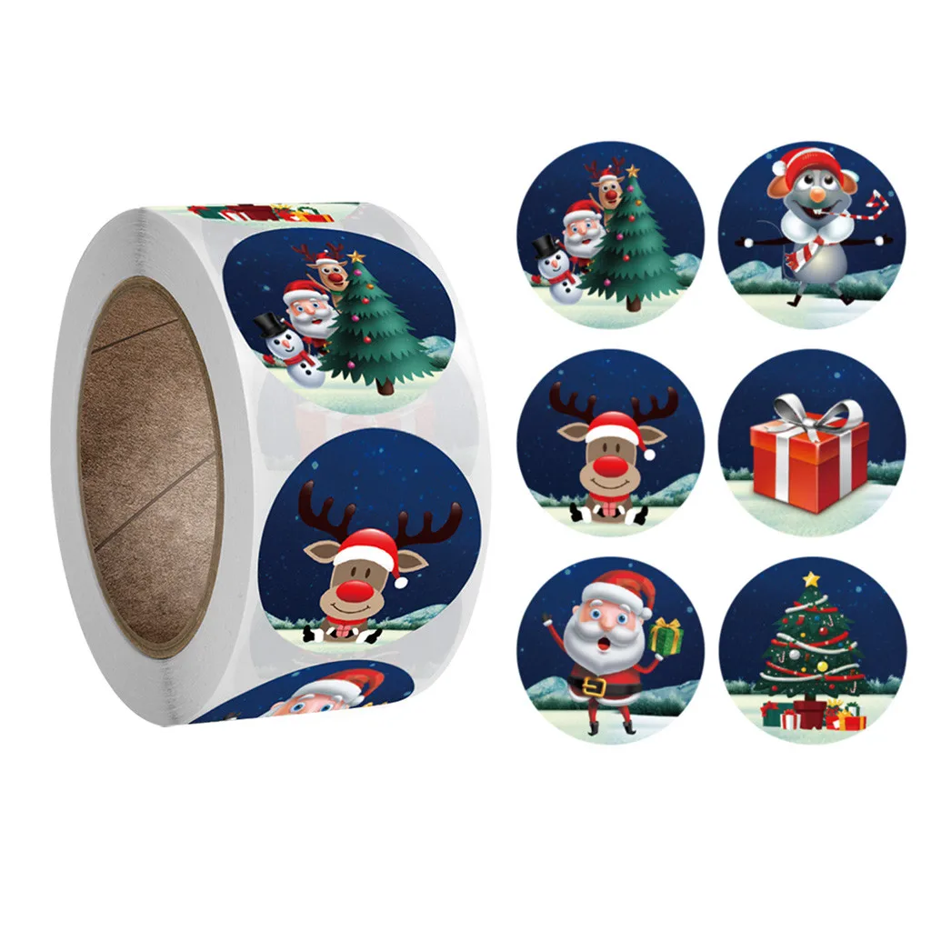 Brand new stylish and high quality New Roll Pack Sticker Christmas Holiday Gift Decorating 1 Delicate festive | Дом и сад