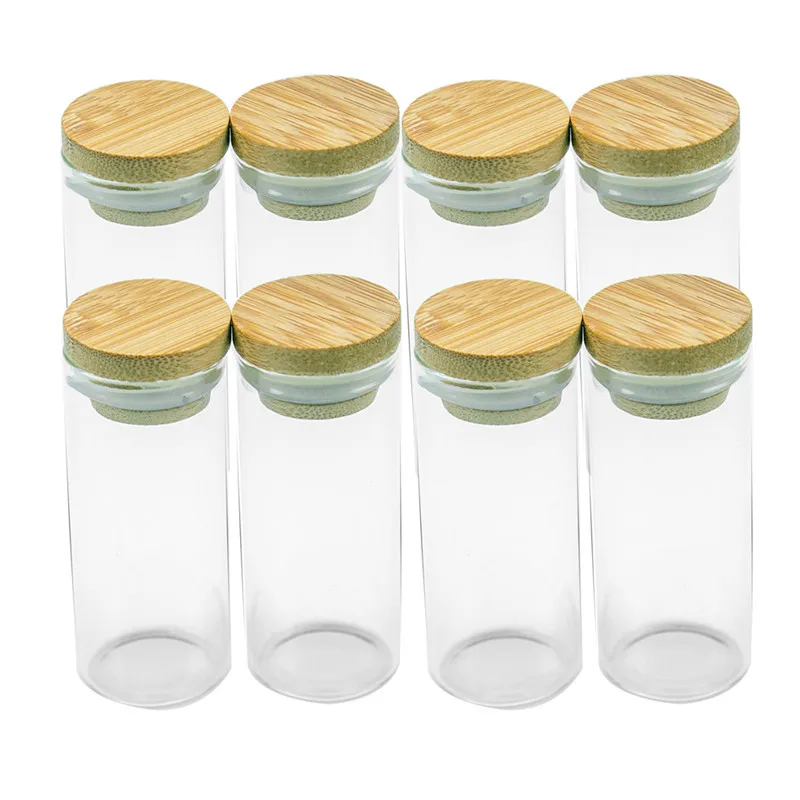 

30x70mm Glass Bottles Bamboo Ornaments DIY Containers Sand Mini Multipurpose Bamboo Bottles For Accessories Packaging Gifts