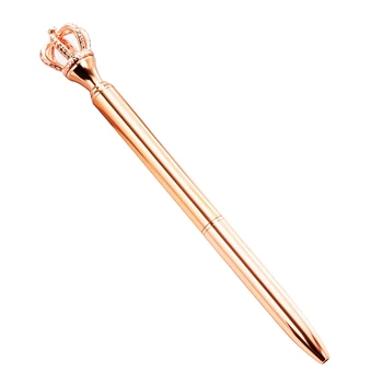 

Cute Stationery Pen Cute Cartoon Dream Crown Ballpoint Metal Pen Fashion Metal Ballpoint Pen Birthday Gift(Rose gold)