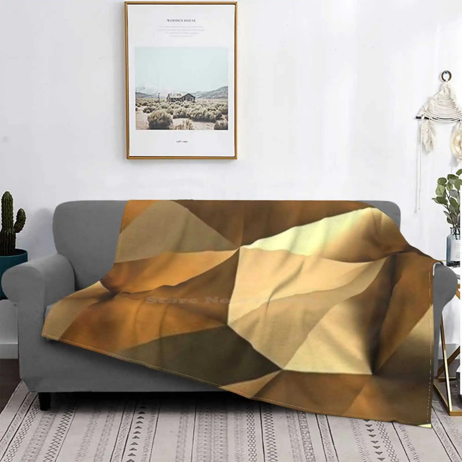 Glamour Camera Più Venduta Coperta Di Flanella Per Uso Domestico Oro Dorato Marrone Glamour Lustro Lucido Unico Modello Strutturato Interessante