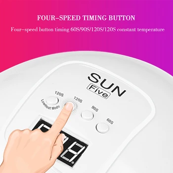 

Gel UV Light LED Nail Lamp Nail Polish Dryer 4 Mode Timer Setting for Nails Art Fingernails Toenails Home Salon HJL2019