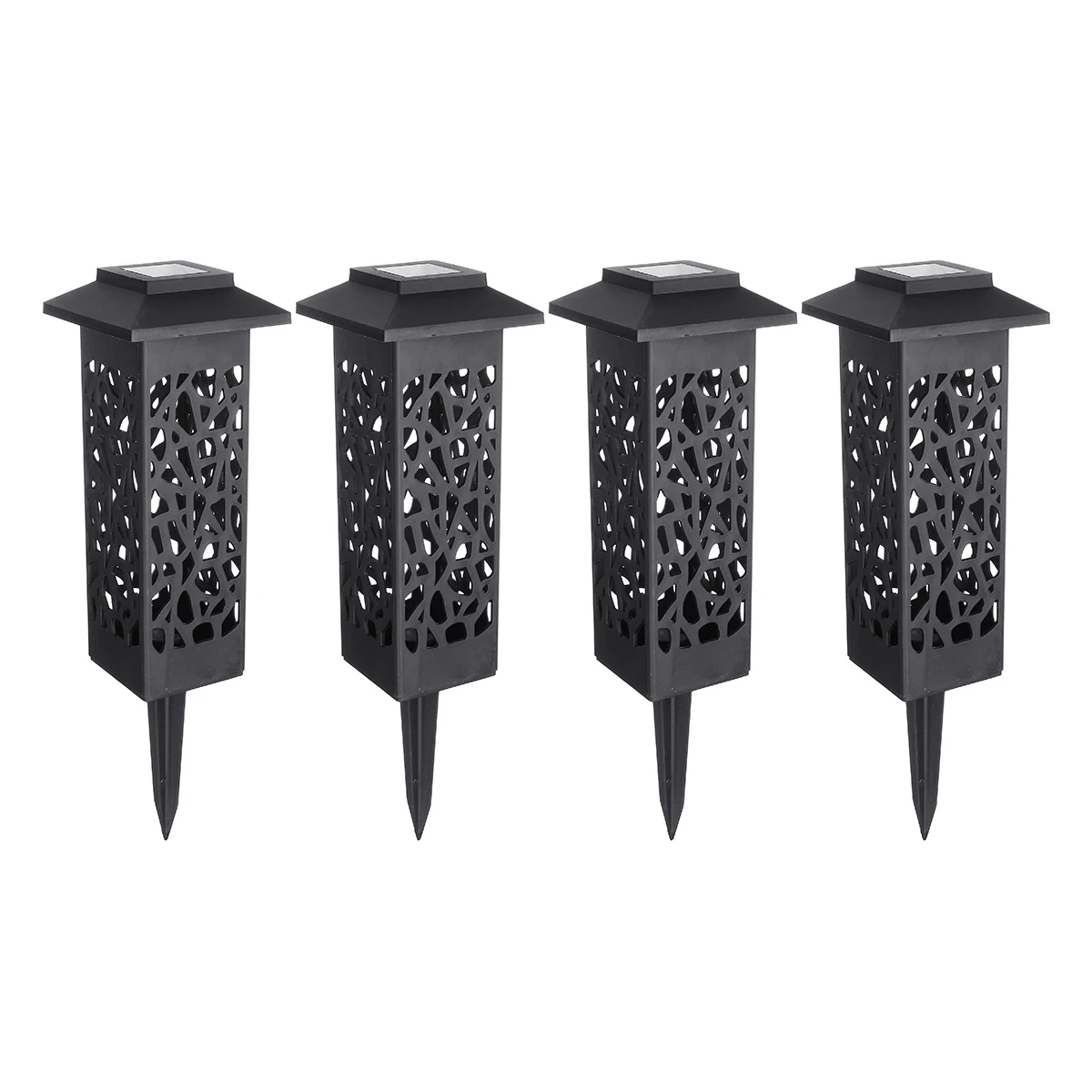 

4PCS/Pack Solar Lawn Light Pathway Landscape Flames Torch Lights Garden Lights for Patio Yard Outdoor Light