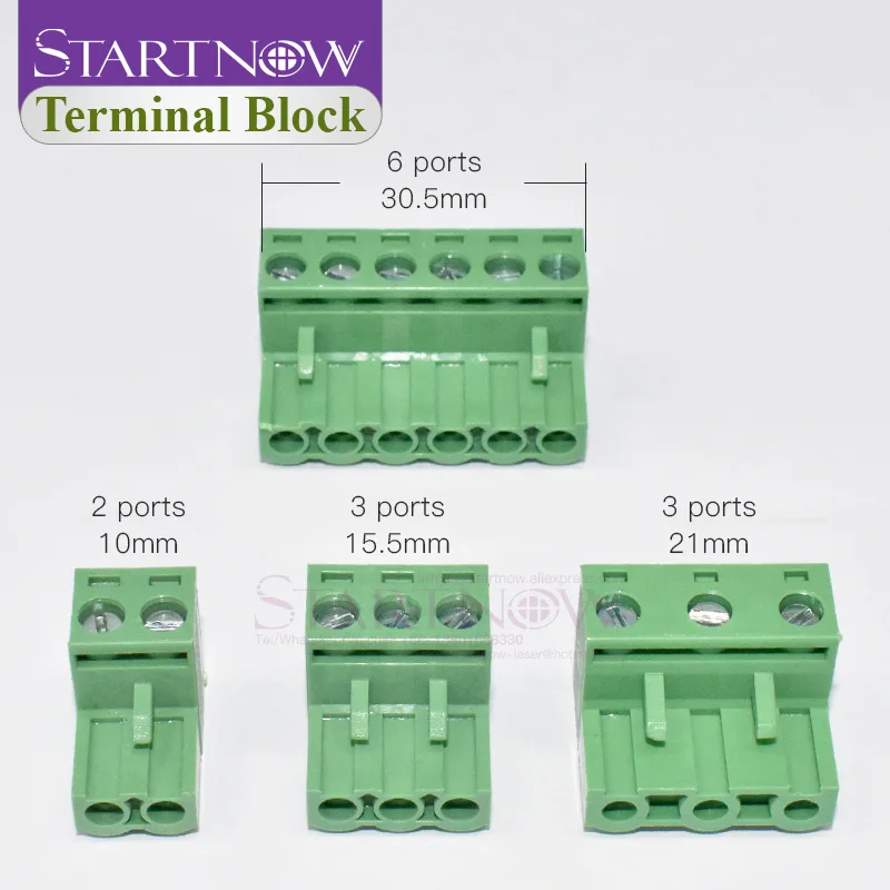 Terminal Block Splice 2/3/6 Pins Right Angle Green Terminal Plug