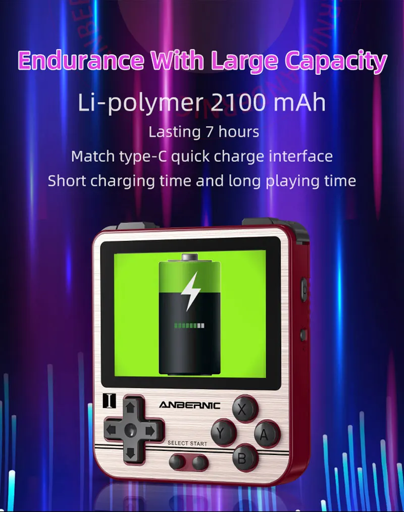 Anbernic 280v rg280v retro jogo console aberto