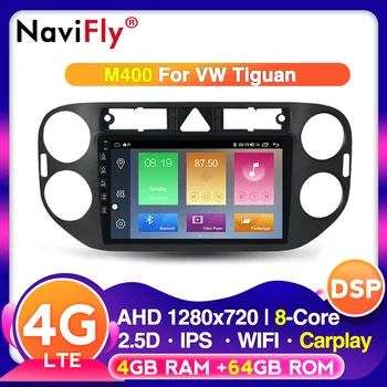 

NaviFly Android 10 DSP IPS Carplaye voice control for VW tiguan 2010 2011 2012 2013 2014 2015 2016 car radio gps cassette wifi
