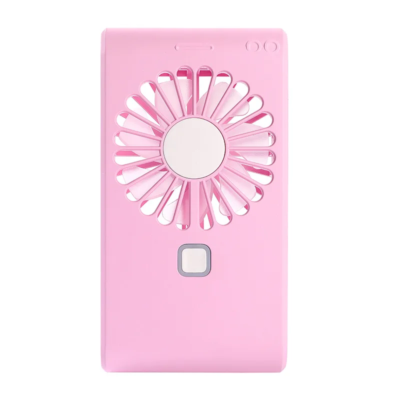

Portable Mini Pocket Mobile Phone Fan Hanging Neck Makeup Mirror Handheld Fan Three Gears Adjustable High Wind Mute Small Fan