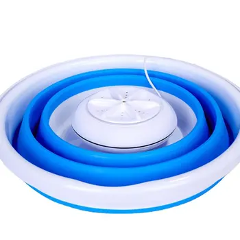 

Student Dormitory Usb Plug-In Portable Ultrasonic Automatic Folding Bucket Hanging Mini Washing Machine