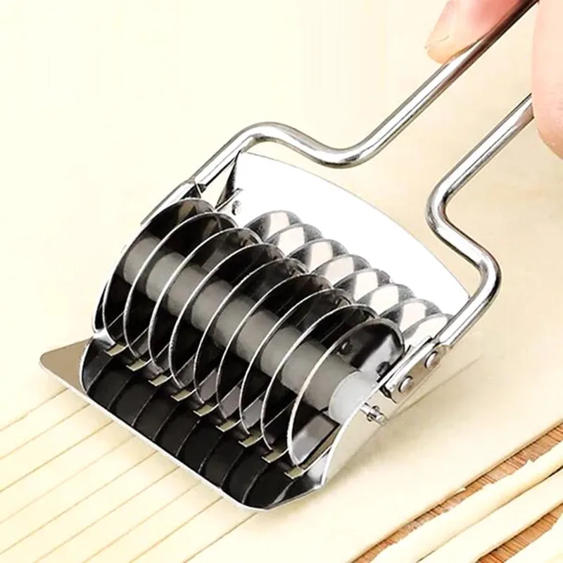 

Stainless Steel Non-slip Handle Pasta Cutter Spaetzle Noodle Machine Maker Cut Knife Manual Section Shallot Cutter Kitchen Tool