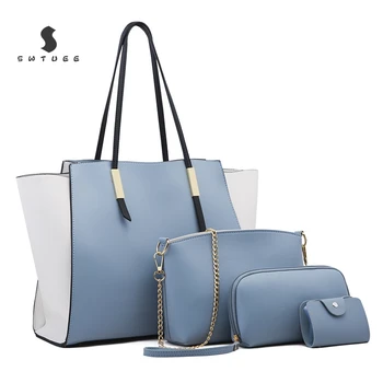 

Three 3 Pieces A Set Shoulder Bag PU Fashion Elegant Large Capacity Hand Bags In Bag For Women Ladies Female Business Handbag