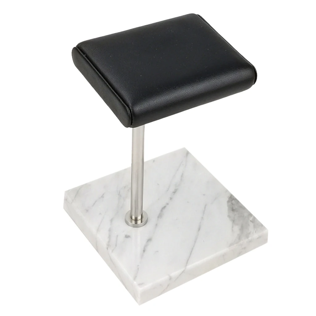 Watch Shop Display Stand Marble Watch Display Stand Black PU Leather Jewelry Stand for Bracelet Bangles