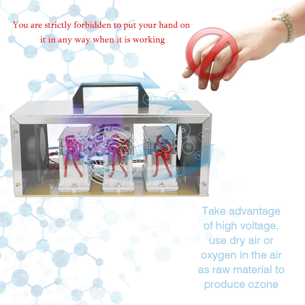 

AC220V 50gC Ceramic Ozone Generator Tablets Integrated Plate Air Water Sterilizer Clener With Timing Switch Purifier Ozonizer