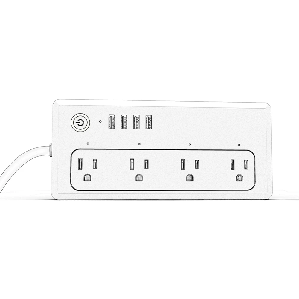 4 USB интерфейс Wifi умная линейка розетка питания штепсельная вилка США электрическая вилка совместима с Alexa Google Mini IFTTT Smart Life APP