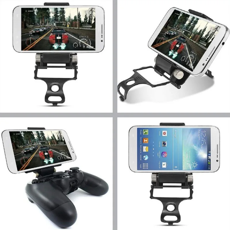 for PS4 DualShock 4 Game Controller Gamepad Adjustable Clip Cellphone Clamp Mobile Phone Gaming Clip Holder Clamp Handle Bracket