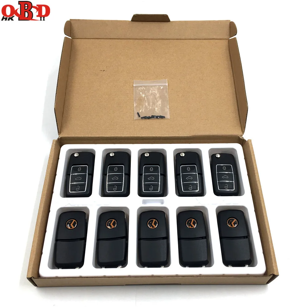 US $73.66 10pcs Xhorse Universal 3 Button Wire Remote Key For Vw Volkswagen B5 Type Vvdi2 Mini Programmer Vvdi Key Tool Xkb506