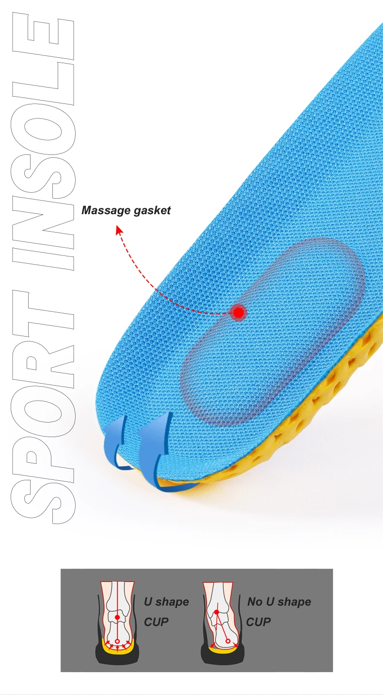 Orthopedic Memory Foam Sport Support Insert Feet Care Insoles for Shoes Men Women Orthotic Breathable Running Cushion Men Women