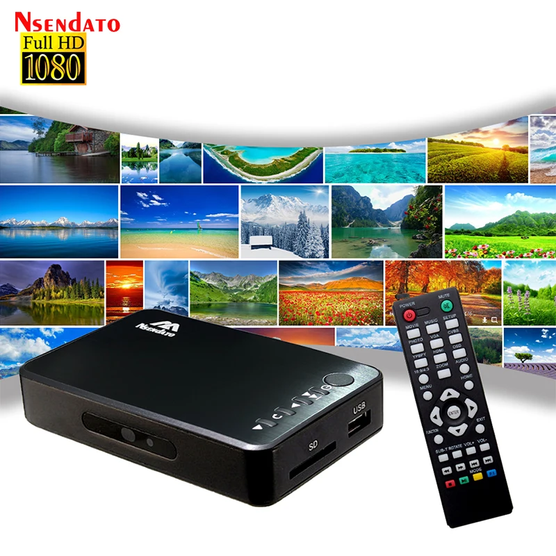 Reprodutor de Mídia Reprodutor de Mídia com Cabo av para sd Mini Full Cabo Vga u Disk Mkv Rmvb hd 1080p com - Image 2