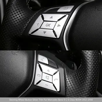 

Trim Steering Wheel Buttons Silver Plastic Rustproof Replacement Practical