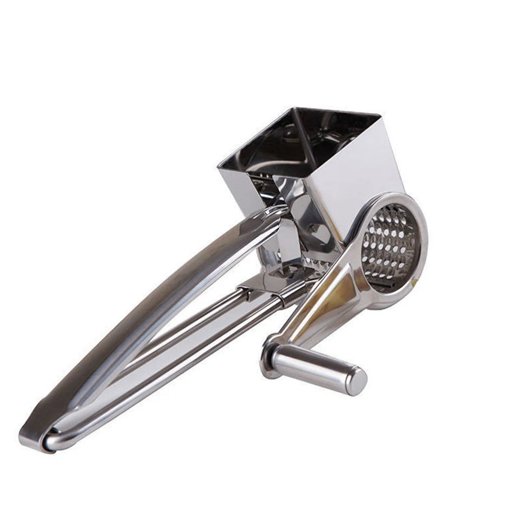 Cheese Graters Stainless Steel Cake Gadget Safety Ginger Cutter Rotary Slicer Silver Cooking Baking Tool Home Supplies