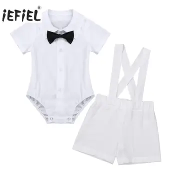 

Infant Baby Boy Romper Summer Fashion Short Sleeve Solid Lapel Kids Boys Romper Set Casual Cute Newborn Clothes Baptism Outfit
