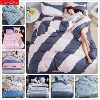 

Classical Oblique Stripe Duvet Cover Bedding Set Adult Soft Bed Linen Double Queen King Size 200x230 180x220 220x240 Bedspreads