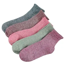 5 пар, модные женские носки, теплые дышащие Стрейчевые Повседневные носки, коллекция года, модные осенне-зимние милые цветные носки для девочек