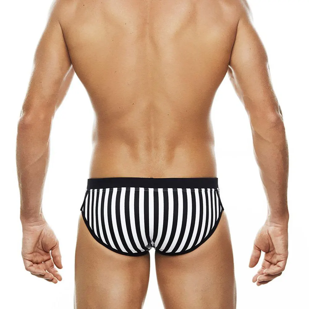 Mens Swim Briefs Bikini Swimwear Striped Bathing Suit Sexy Summer Beach Trunks Shorts Swimsuit Quick Dry bañador hombre