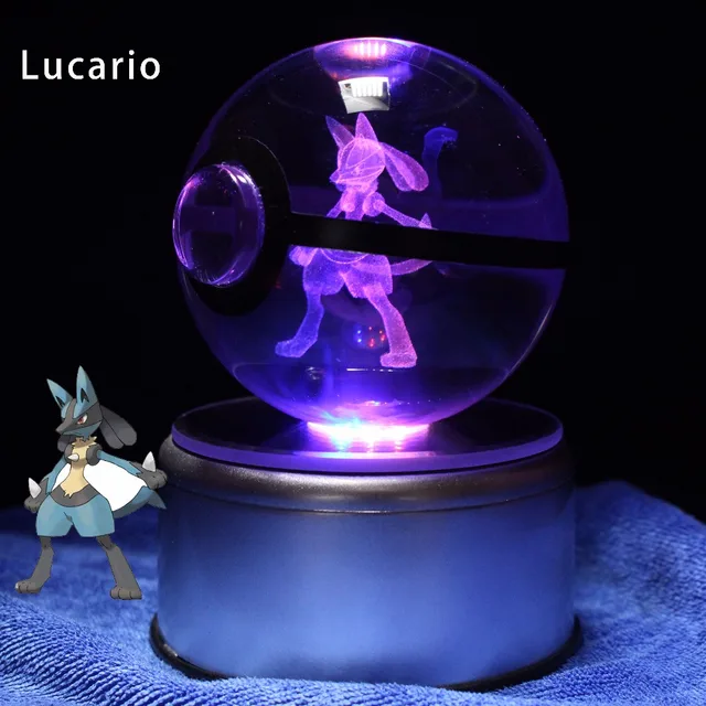 Crystal Glass Lightinh Pokemon Ball 2