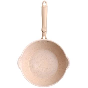 

Thickened Bottom Stone Frying Pan Multifunction Non-Stick Pans Deep Nougat Pot Big Mouth Wok Pan 20cm