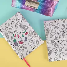 Внешняя торговля раскраска детей с закладкой горизонтальный блокнот креативный фруктовый DIY чехол для ноутбука