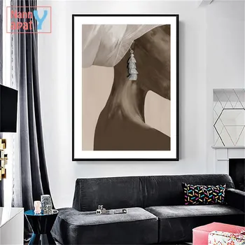 Preise Moderne Schwarz Frau Bilder Walll Kunst Leinwand Malerei Vintage Home Decor Leinwand Poster Dekoration Salon Leinwand Poster Druckt