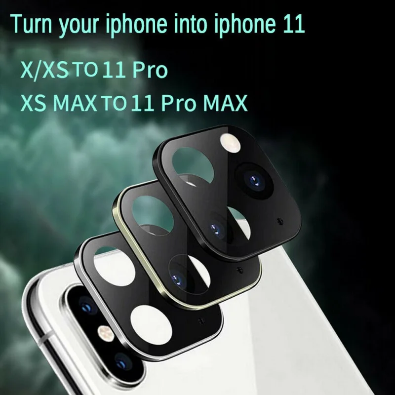 Для применимого iPhone X XS MAX изменение 11pro Крышка для камеры iPhone11 PRO MAX наклейка на рассеиватель Модифицированная Крышка для камеры чехол из титанового сплава