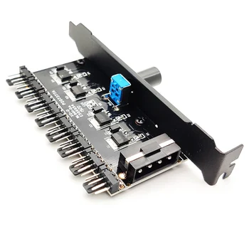 

12V Universal 4D SATA Power Supply PC Case Speed Controller Splitter Cooling Fan Hub 4Pin 3Pin Easy Install 1 To 3 8 Way Adapter
