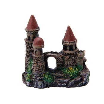

1Pc Aquarium Polyresin Tower Castle Ornament Fish Tank Decoration Accessories