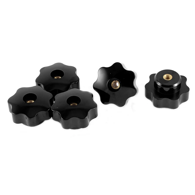 

Plastic Head M6 Female Thread Screw On Clamping Nuts Knob Grip 5 Pcs