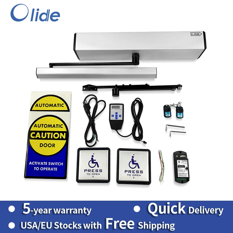 Residential/Commercial Automatic Handicapped Door Opener with 2pcs Steel Wireless&ampWired Push Switch |