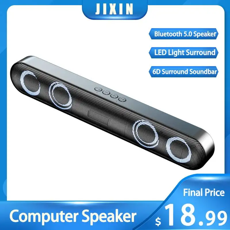 Bluetooth 5.0 Home Loudspeaker Box 360° Surround 6D Soundbar Speakers Stereo Subwoofer Sound Bar for PC Laptop Cool - Цена: 1 496,86 - 1 571,74 руб.