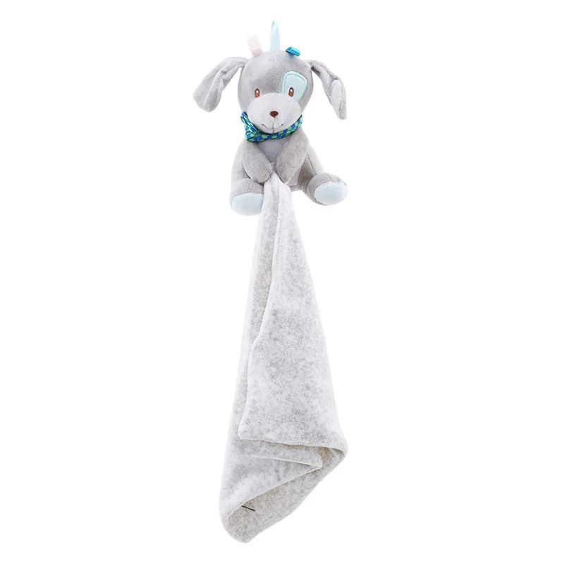dog 30*30 см милый мультяшный слон, щенок, успокаивающее полотенце, детская игрушка, Пупс, мягкая ткань, одеяло для сна, игрушка для детей, подарки на день рождения - Цвет: dog