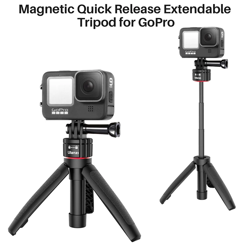 Mini Trépied pour Action Cam, ULANZI Go Quick II Magnétique Quick Release  Support de Gopro Vlog Selfie Stick Compatible avec Gopro Hero  10/9/8/7/6/5/DJI Action/Insta 360 : : High-Tech