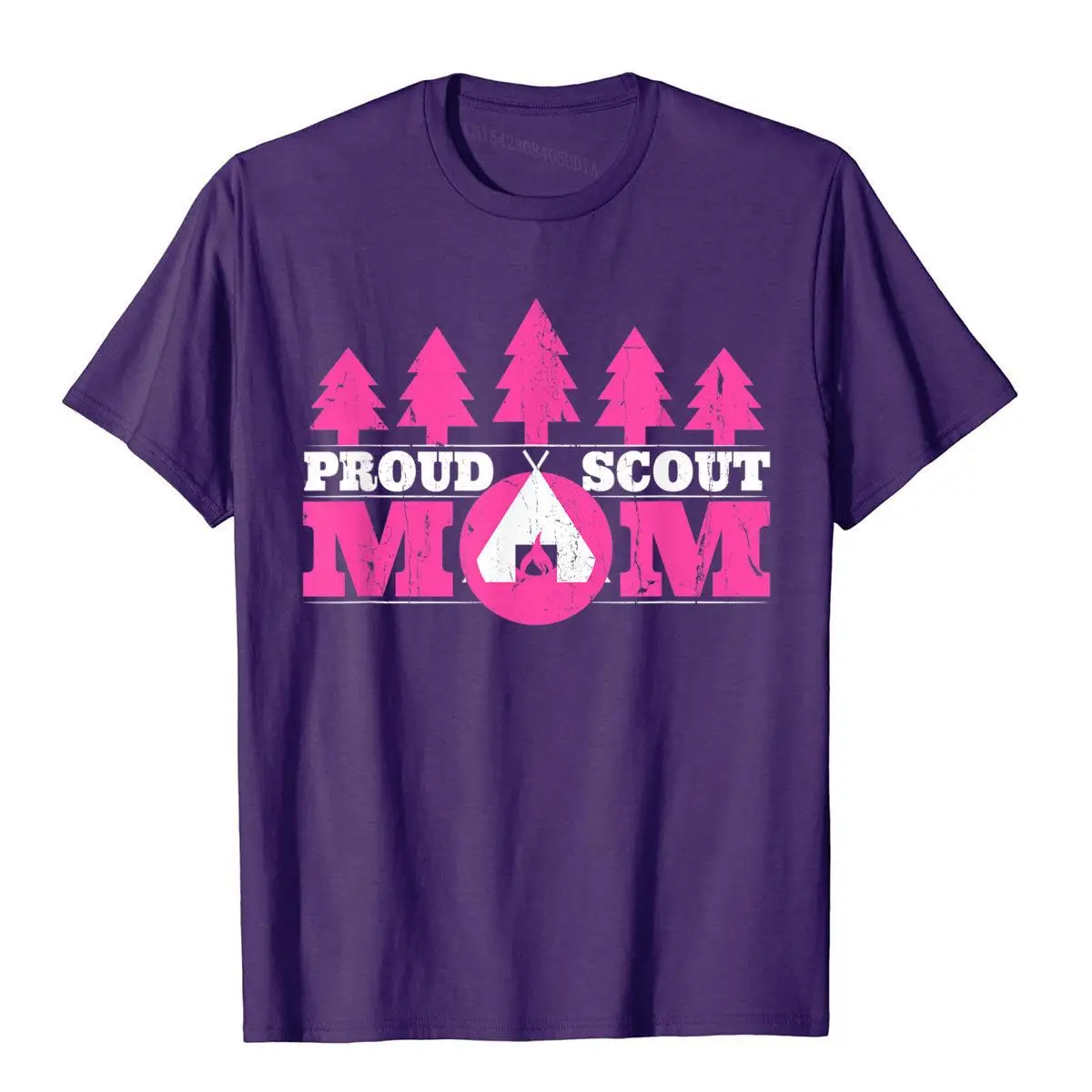 Scout Mom T Shirt Proud Cub Camping Boy Outdoors Leader Camp T-Shirt__B12687purple