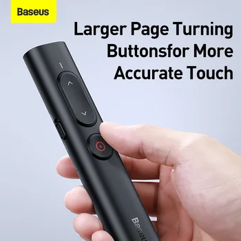 

Baseus 2.4GHz Bluetooth Wireless Presenter Laser Pointer USB Type-C Dual Interface Remote Controller PPT Pen for Projector