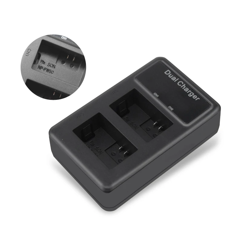 Зарядное устройство с двумя Usb портами и ЖК дисплеем для Sony Fw50 Np Fw50|Зарядные