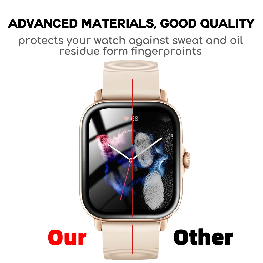 5Dソフト保護フィルムhuami amazfit GTS3 GTS-3 gts 3 2 2Eミニスマート腕時計フルカバースクリーンプロテクター  (ないガラス)