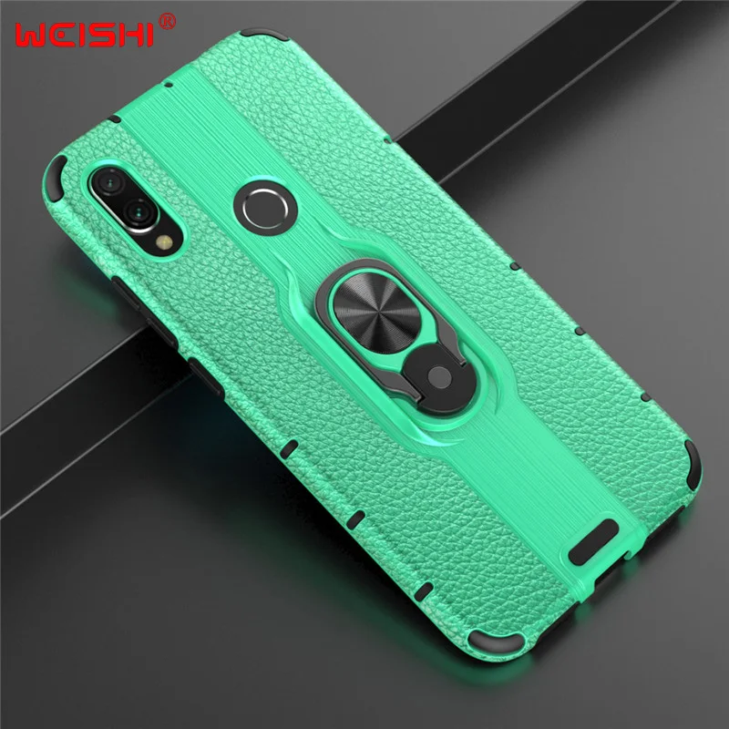 

Luxury Car Holder Metal Ring Case For Xiaomi Redmi Note 7 Shockproof Case For Xiaomi Redmi Note 7 Pro Soft Bumper Case