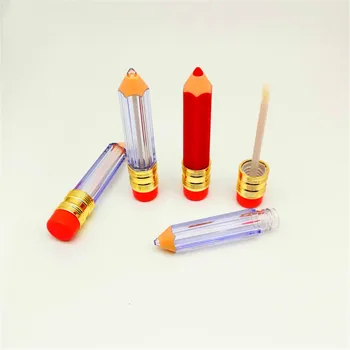 

5Pcs/lot Empty Lip Gloss Tube Container Clear Lip Blam Tube Creative Pencil Shape Lipstick Refillable Bottles Lipgloss Bottle
